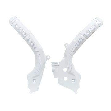 Rtech Frame Protectors (White) Husqvarna TC125 16-21 TC250 17-21 FC250-450 16-21 TE/FE 17-21