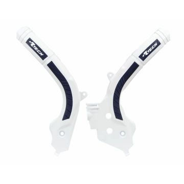Rtech Frame Protectors (White/Black) Husqvarna TC125 16-21 TC250 17-21 FC250-450 16-21 TE/FE 17-21
