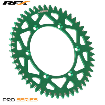 RFX Pro Series Elite Rear Sprocket Kawasaki KX125-250 KXF250-450 82-24 GREEN