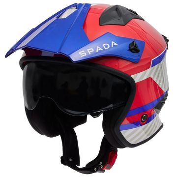 SPADA HELMET ROCK 06 PILOT BLUE/WHITE/RED