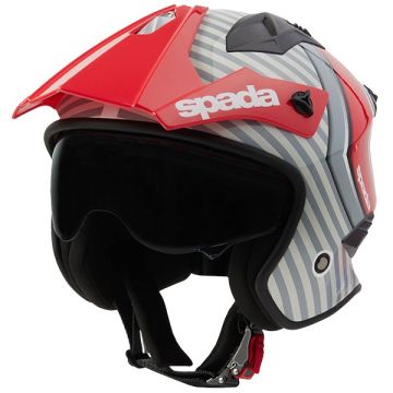 SPADA HELMET ROCK 06 PILOT GREY/RED