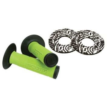 SCOTT MX SXII GRIPS 22/25MM GREEN/BLACK