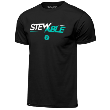 Seven Mx Casual 22.2 Adult Tee (Stewable Black) 