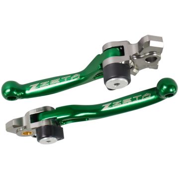 ZETA - PIVOT LEVER SET  KX250F 2013-2019 KX450F 2013-2018 - GREEN