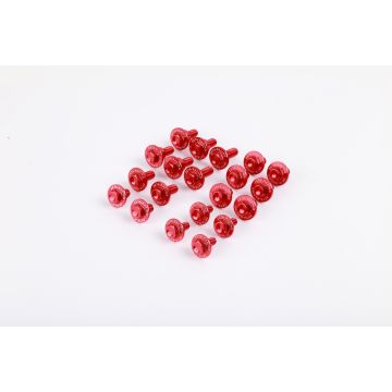 Zeta Aluminium Bolt Set for Plastics CRF250R 14-17, CRF450 13-16 Red