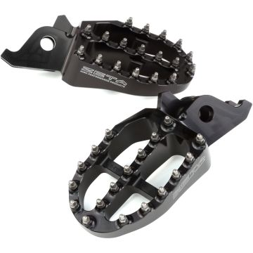 ZETA Aluminum FootPegs KAWASAKI KX250F 09-21, KX450F 09-21, KX250XC/450XC 2021 - BLACK