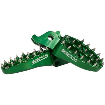 ZETA Aluminum FootPegs KAWASAKI KX250F 09-21, KX450F 09-21, KX250XC/450XC 2021 - GREEN