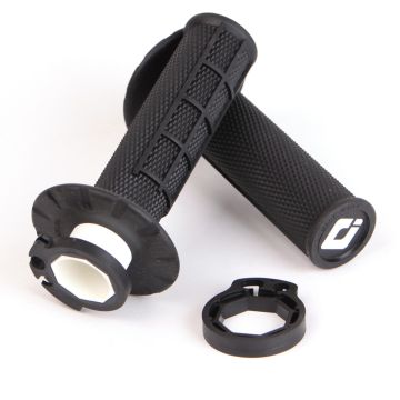 Half Waffle MX Lock-On Grip Set Black 